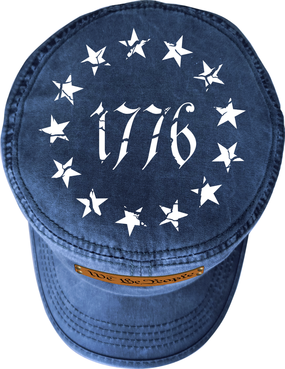 1776 Military Cap – “We The People” | Adjustable Washed Cotton Hat | Unique Design (U.S. Patent Pending)