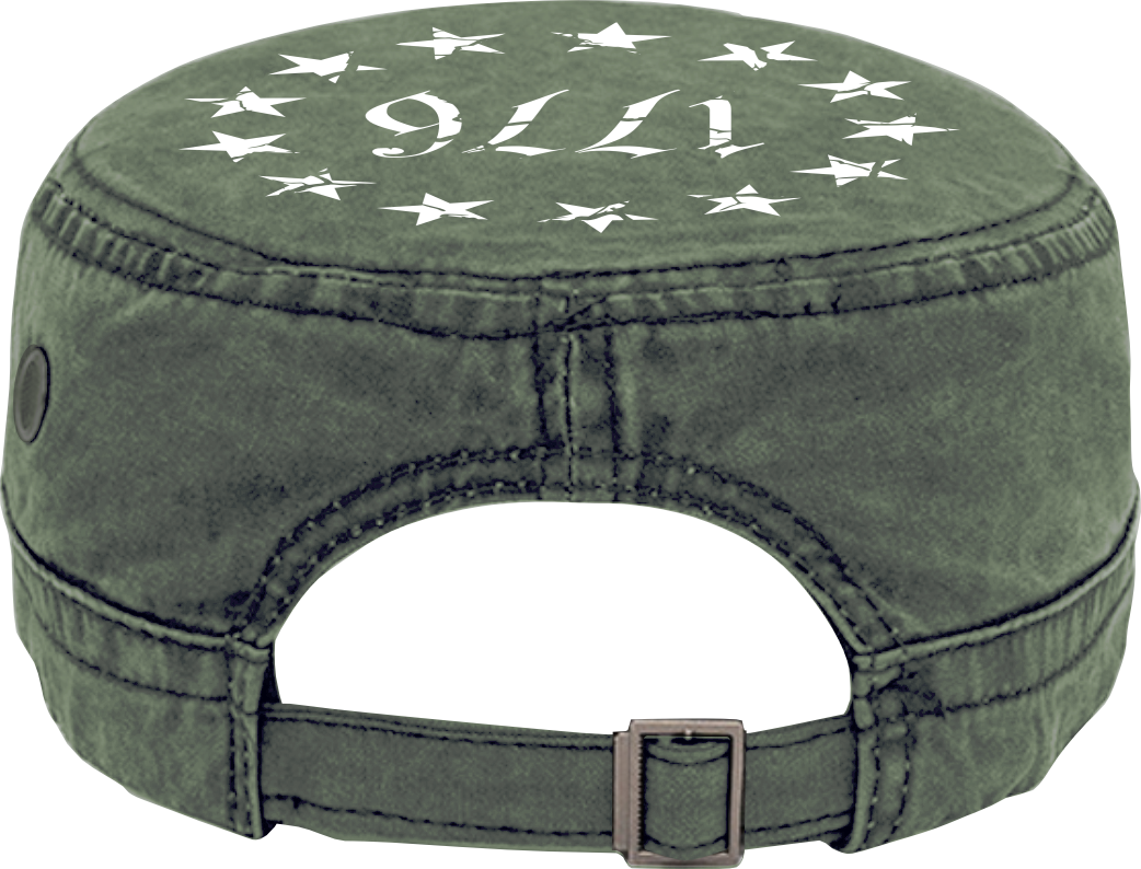 1776 Military Cap – “We The People” | Adjustable Washed Cotton Hat | Unique Design (U.S. Patent Pending)