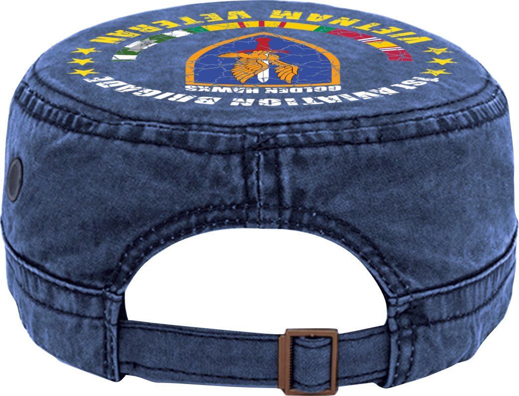 Vietnam Veteran Military Cap - 1st Aviation Brigade | Adjustable Washed Cotton Hat | Unique Design (U.S. Patent Pending)