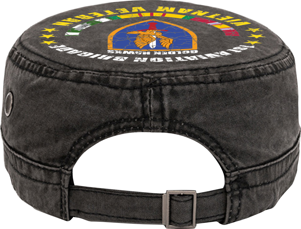 Vietnam Veteran Military Cap - 1st Aviation Brigade | Adjustable Washed Cotton Hat | Unique Design (U.S. Patent Pending)