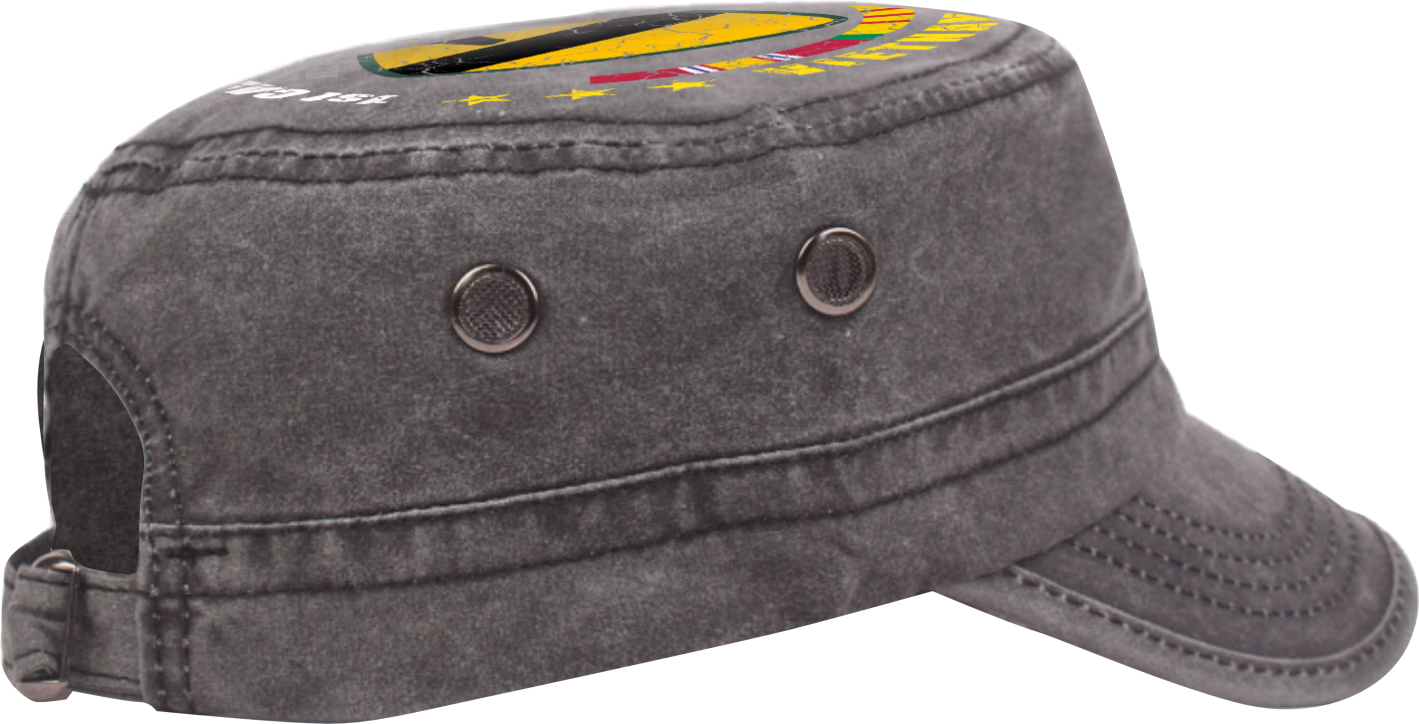 Vietnam Veteran Military Cap - 1st Cavalry Division | Adjustable Washed Cotton Hat | Unique Design (U.S. Patent Pending)