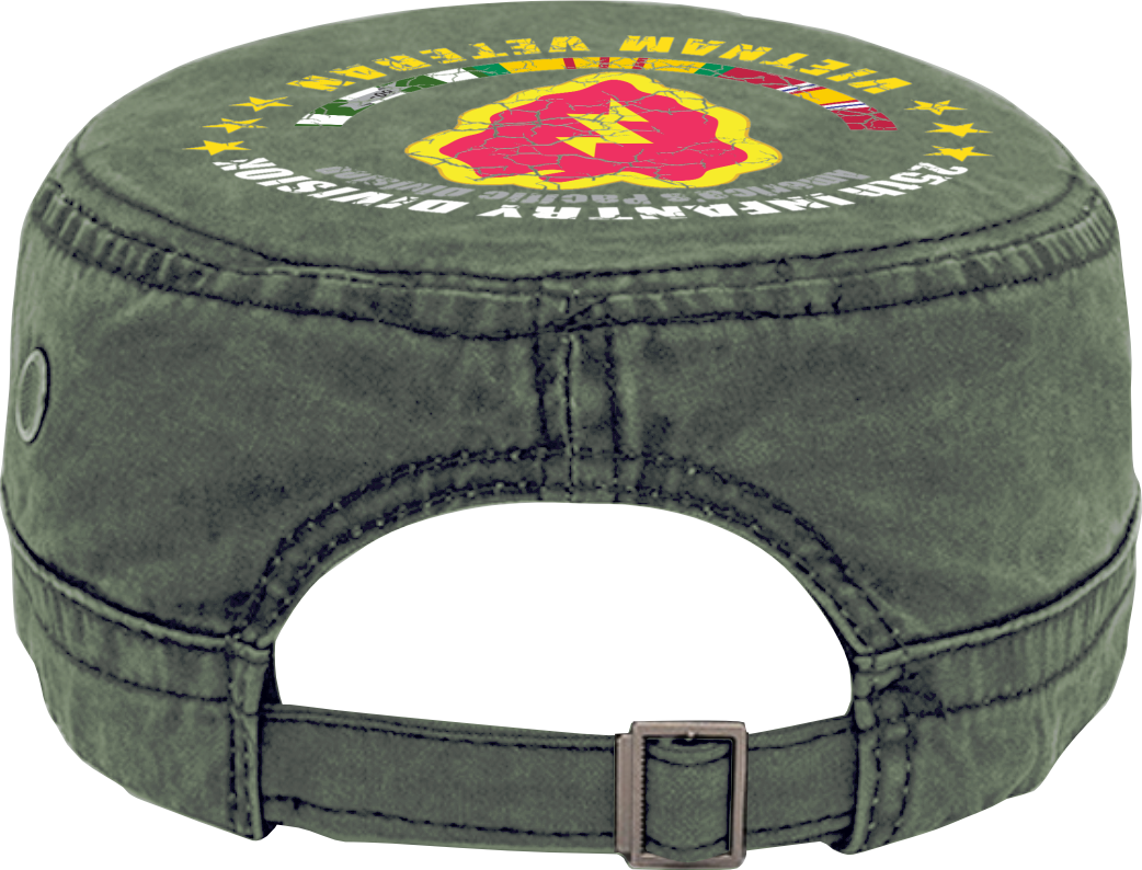Vietnam Veteran Military Cap - 25th Infantry Division | Adjustable Washed Cotton Hat | Unique Design (U.S. Patent Pending)