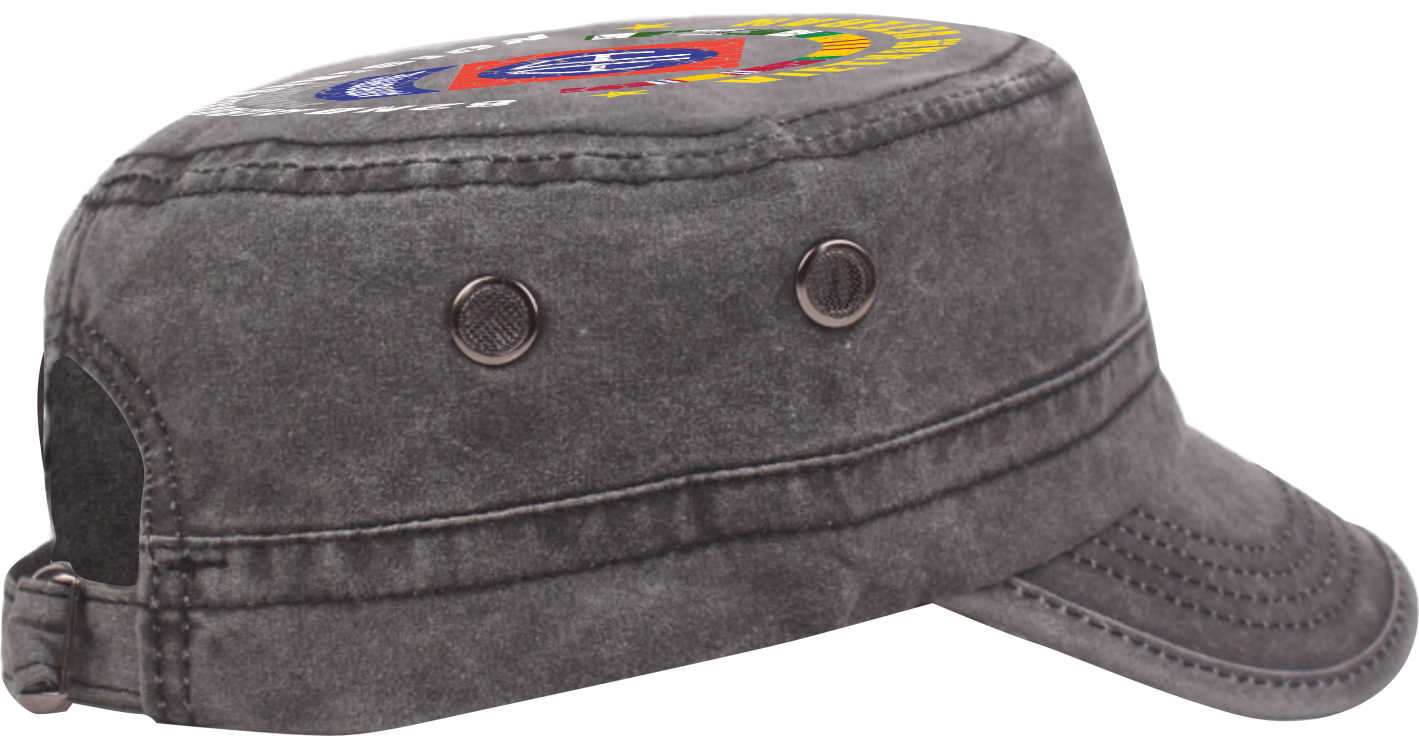 Vietnam Veteran Military Cap - 82nd Airborne Division | Adjustable Washed Cotton Hat | Unique Design (U.S. Patent Pending)