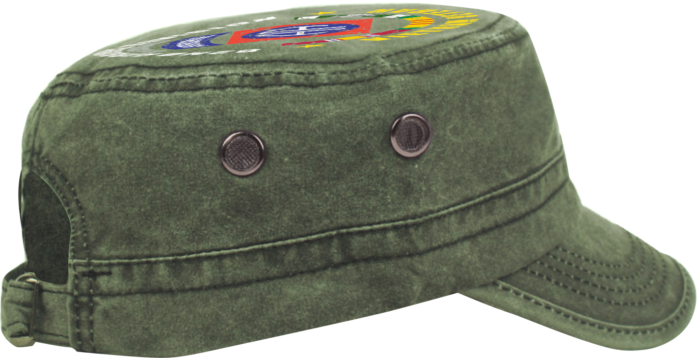Vietnam Veteran Military Cap - 82nd Airborne Division | Adjustable Washed Cotton Hat | Unique Design (U.S. Patent Pending)