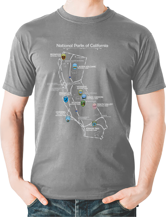 T-Shirt California map National Parks