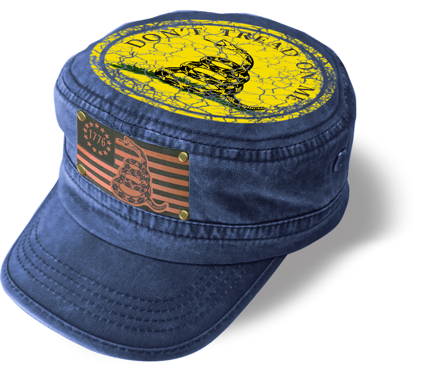 Don't Tread on Me. Gadsden Flag. Patriotic Military Cap. Adjustable Washed Cotton Hat
