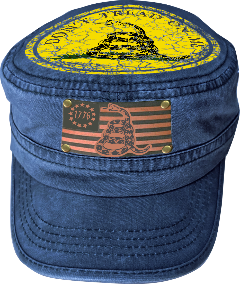 Don't Tread on Me. Gadsden Flag. Patriotic Military Cap. Adjustable Washed Cotton Hat