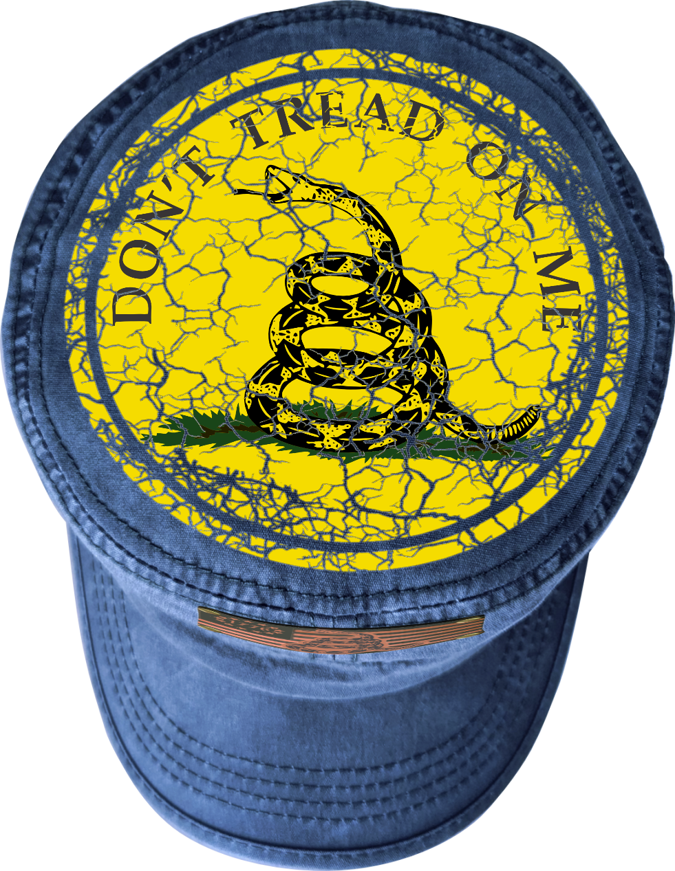 Don't Tread on Me. Gadsden Flag. Patriotic Military Cap. Adjustable Washed Cotton Hat