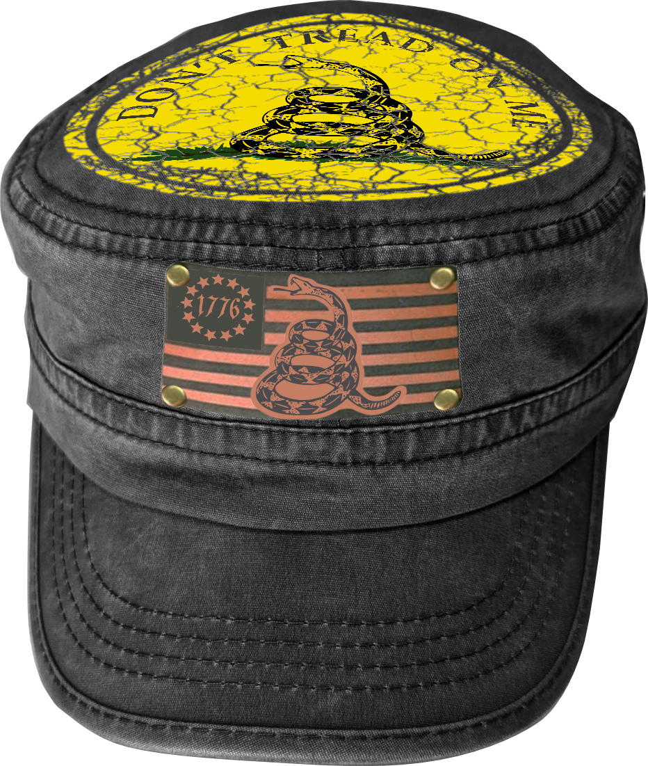 Don't Tread on Me. Gadsden Flag. Patriotic Military Cap. Adjustable Washed Cotton Hat
