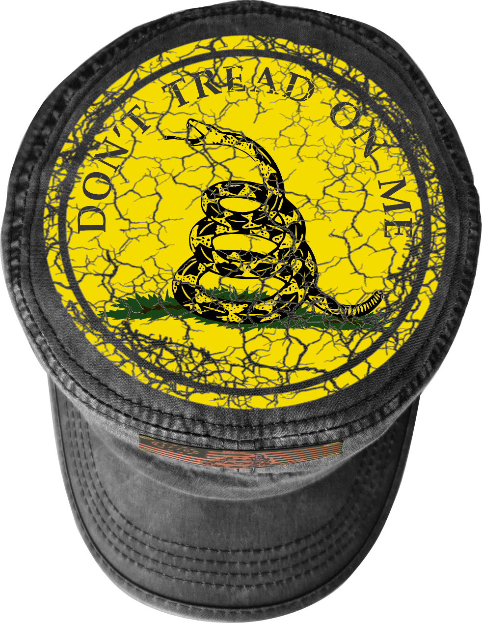 Don't Tread on Me. Gadsden Flag. Patriotic Military Cap. Adjustable Washed Cotton Hat