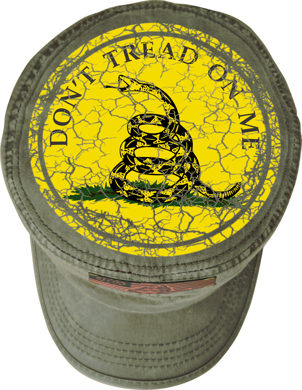 Don't Tread on Me. Gadsden Flag. Patriotic Military Cap. Adjustable Washed Cotton Hat