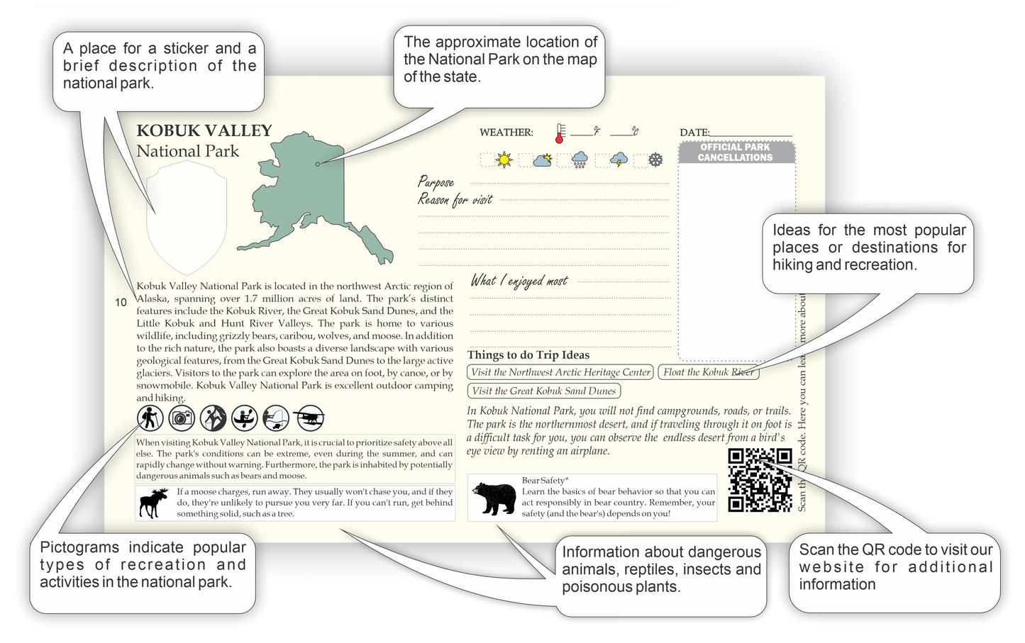 Adventures Go On. The COLOR Book 2025 (150 pages) is a guide to the National Parks of the United States of America with complete stickers for all 63 US National Parks.