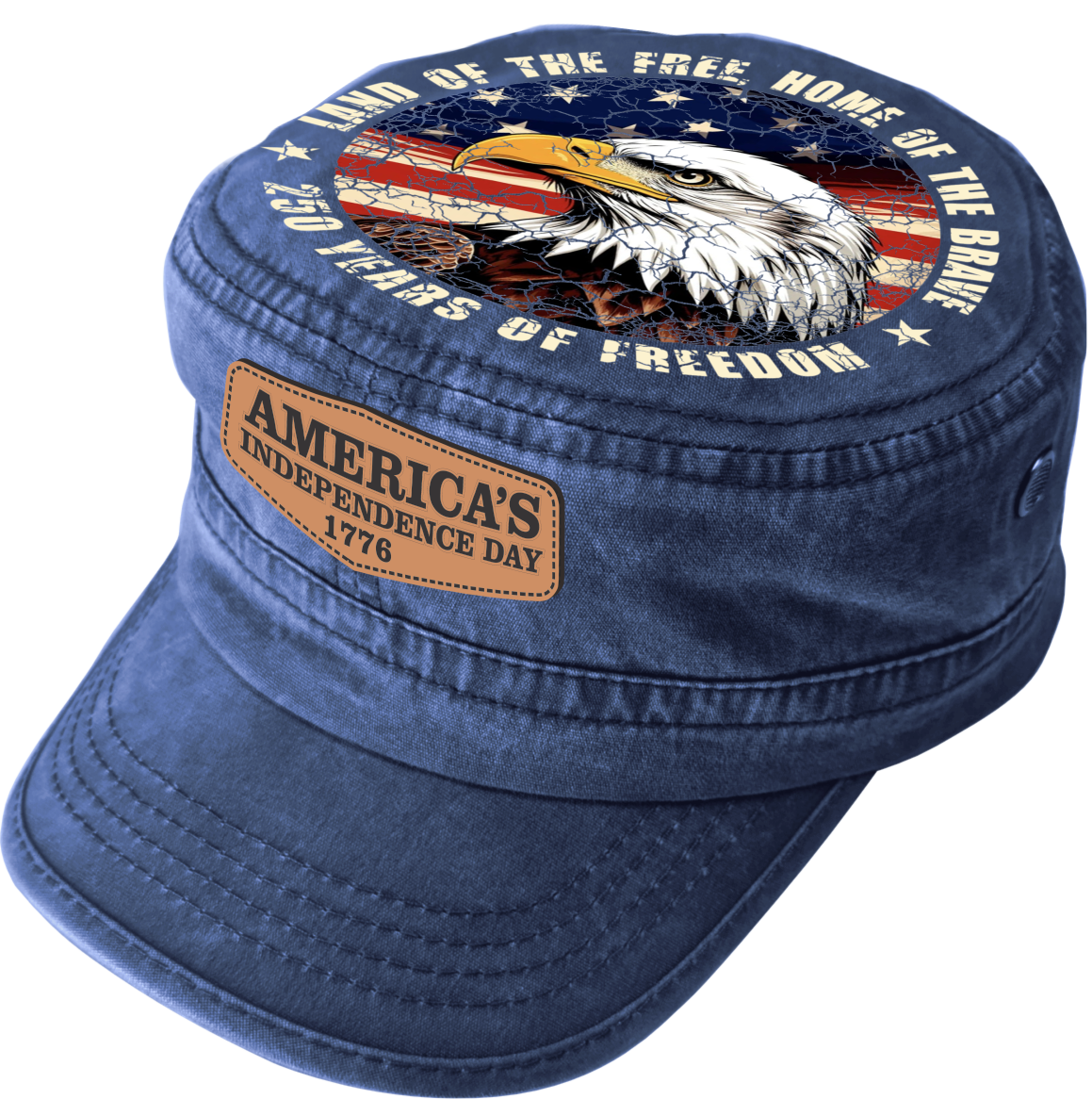 America 250 – Limited Edition Patriotic Hat | Eagle, Flag & Laser Engraved Independence Patch