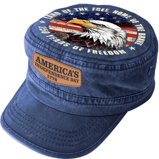 America 250 – Limited Edition Patriotic Hat | Eagle, Flag & Laser Engraved Independence Patch