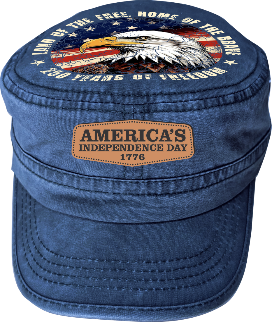 America 250 – Limited Edition Patriotic Hat | Eagle, Flag & Laser Engraved Independence Patch
