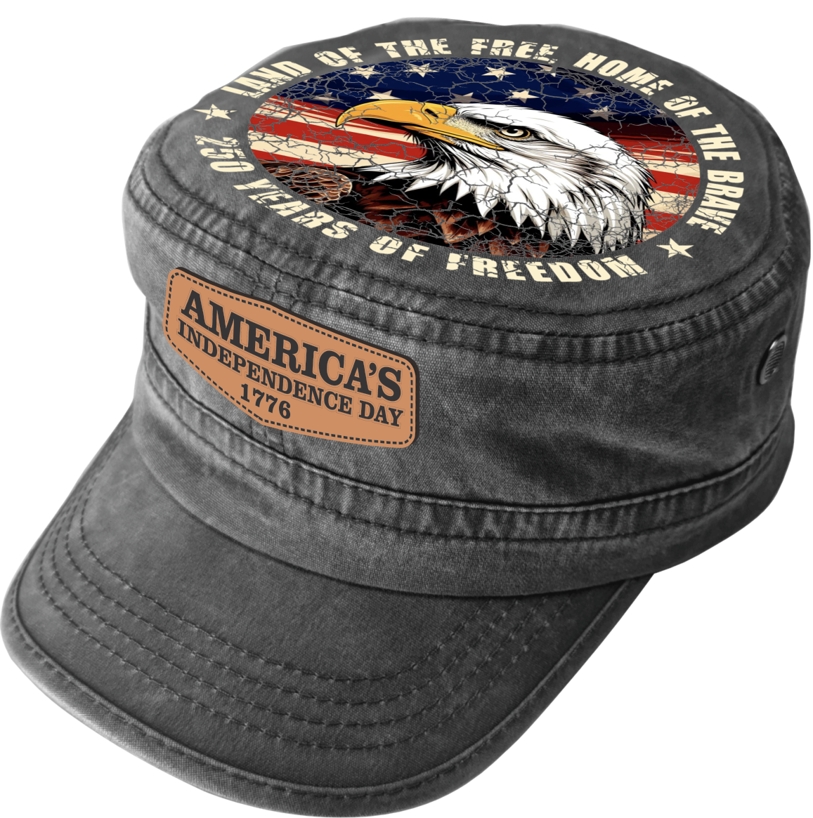 America 250 – Limited Edition Patriotic Hat | Eagle, Flag & Laser Engraved Independence Patch