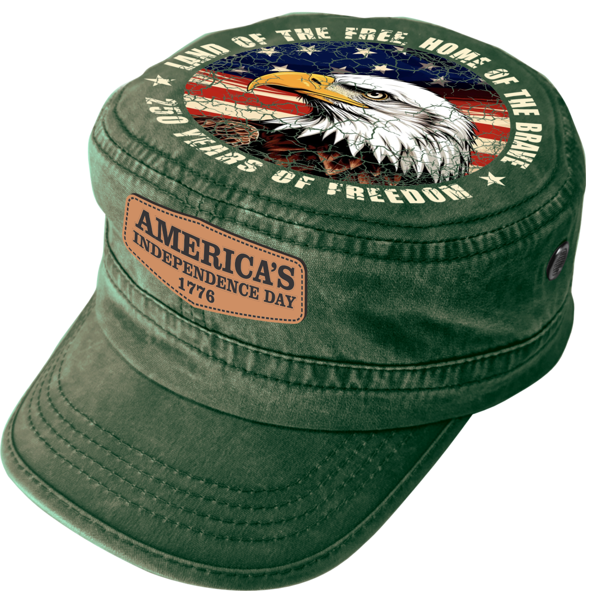 America 250 – Limited Edition Patriotic Hat | Eagle, Flag & Laser Engraved Independence Patch