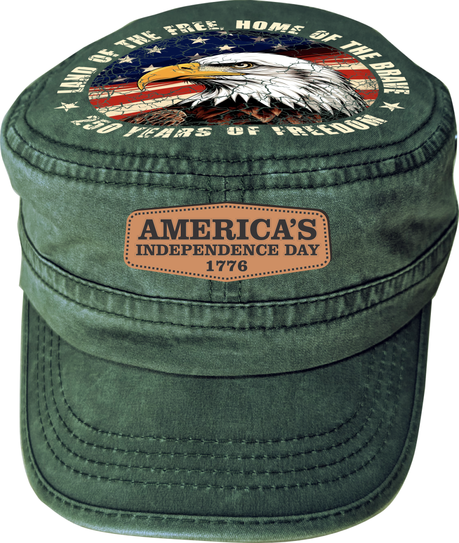 America 250 – Limited Edition Patriotic Hat | Eagle, Flag & Laser Engraved Independence Patch
